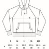 N51Z Continental Clothing Raglan Zip-Up Hoodie sizechart