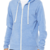 CV040 Unisex Triblend Zip Hoodie front