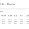 kids hoodie chart