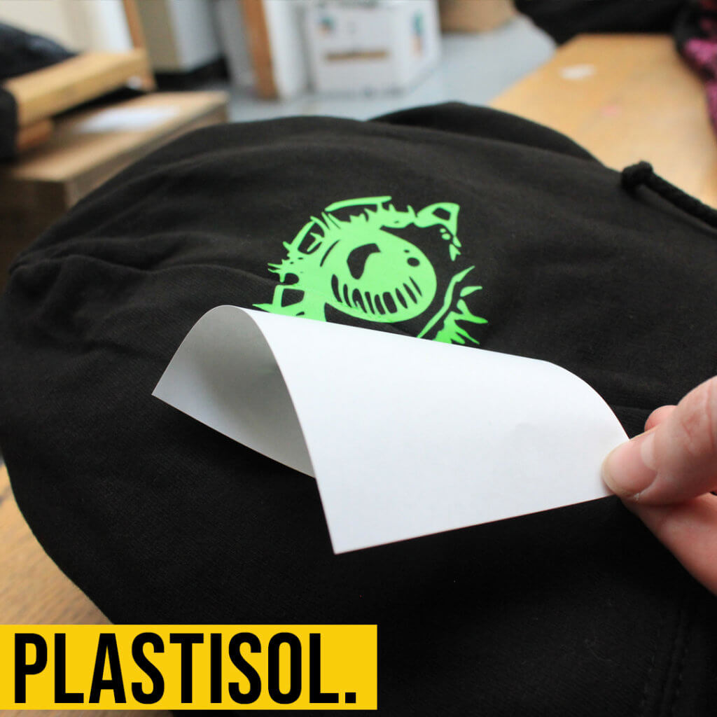 PLASTISOL TRANSFER ON TSHIRT